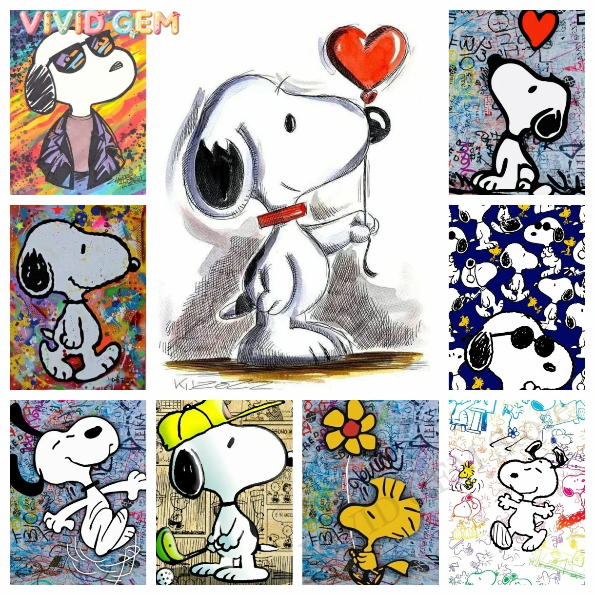 VIVID GEM Kawaii Graffiti Snoo - đánh giá và giá Embroidery Embellishments